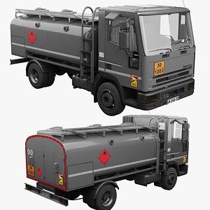 3D Iveco Eurocargo 100E18 2001 Tanker Truck Low-poly PBR model