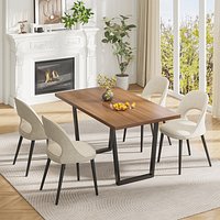 Elegant Bright Dining Room 3D Visualization with Wooden Dining Set