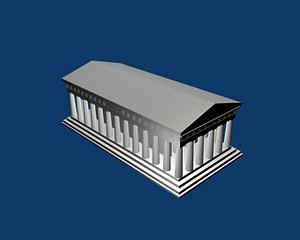 greek temple 3d model
