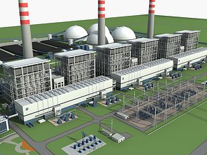 coal generating station 3D model