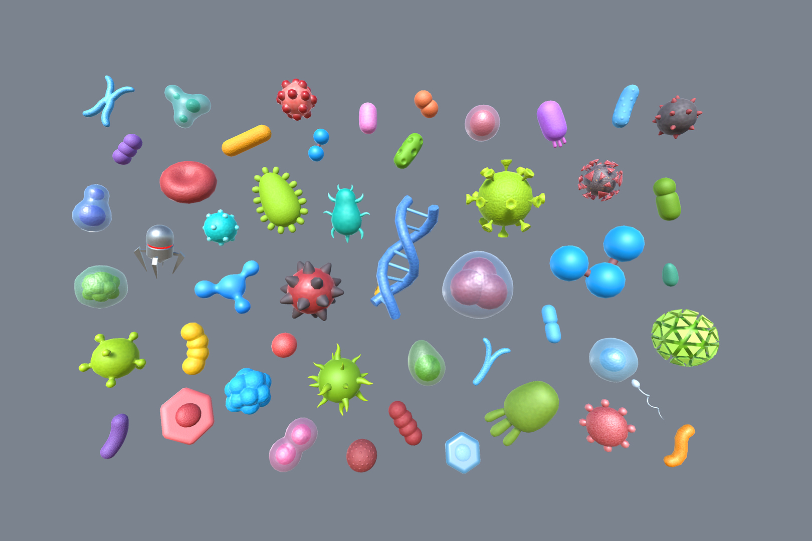 3D Biology Pack model TurboSquid 1721209