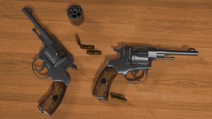 nagan revolver m1835 - 3D model