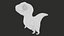 3D Cartoon Cute Dinosaur PBR model