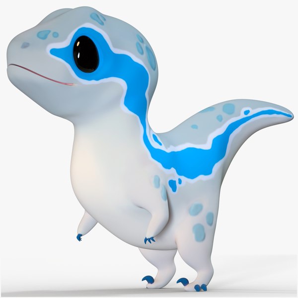 3D Cartoon Cute Dinosaur PBR model