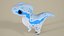 3D Cartoon Cute Dinosaur PBR model