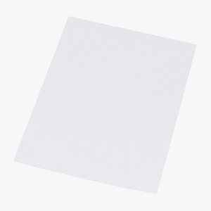 single paper sheet 01 3D