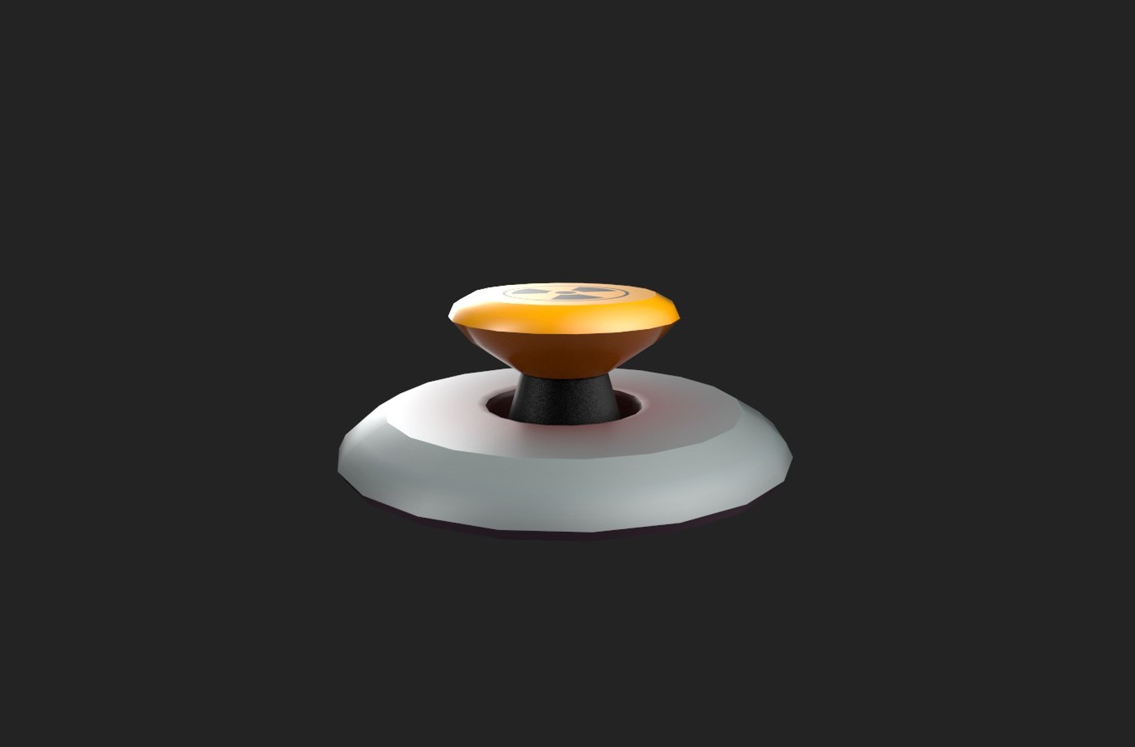 3D radiation button - TurboSquid 1649473