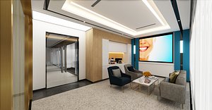 Dental Clinic - Hospital corridor - lobby reception 3D model