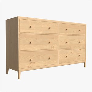 Chest Wide 6-drawer Ercol Salina