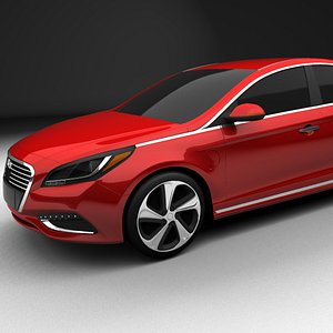 3d model hyundai sonata plug-in hybrid