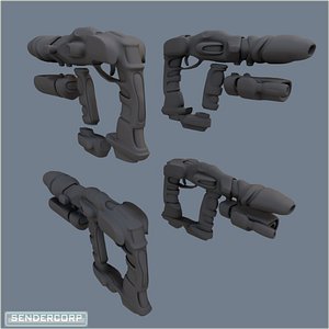 3d model of weapon scifi