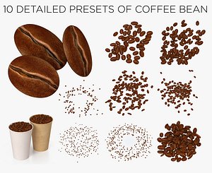 coffee beans collected 3D model