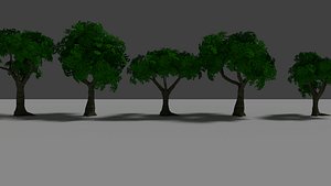 Hand painted 3d Fantasy tree and variations