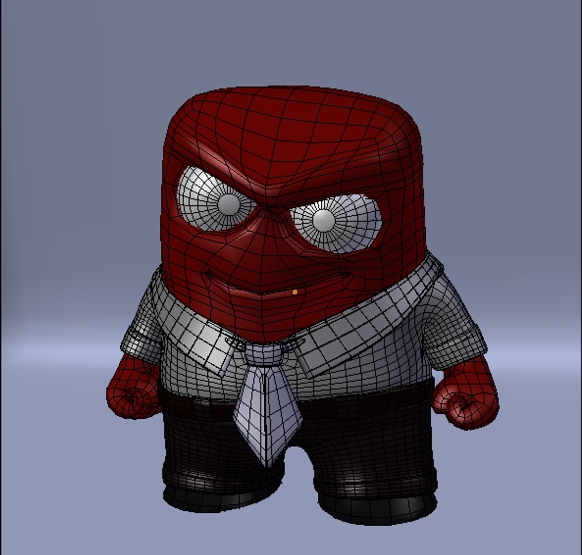 3d Pixar Character Anger