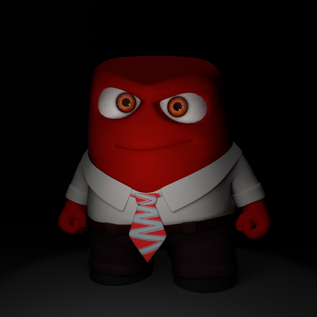 3d Pixar Character Anger