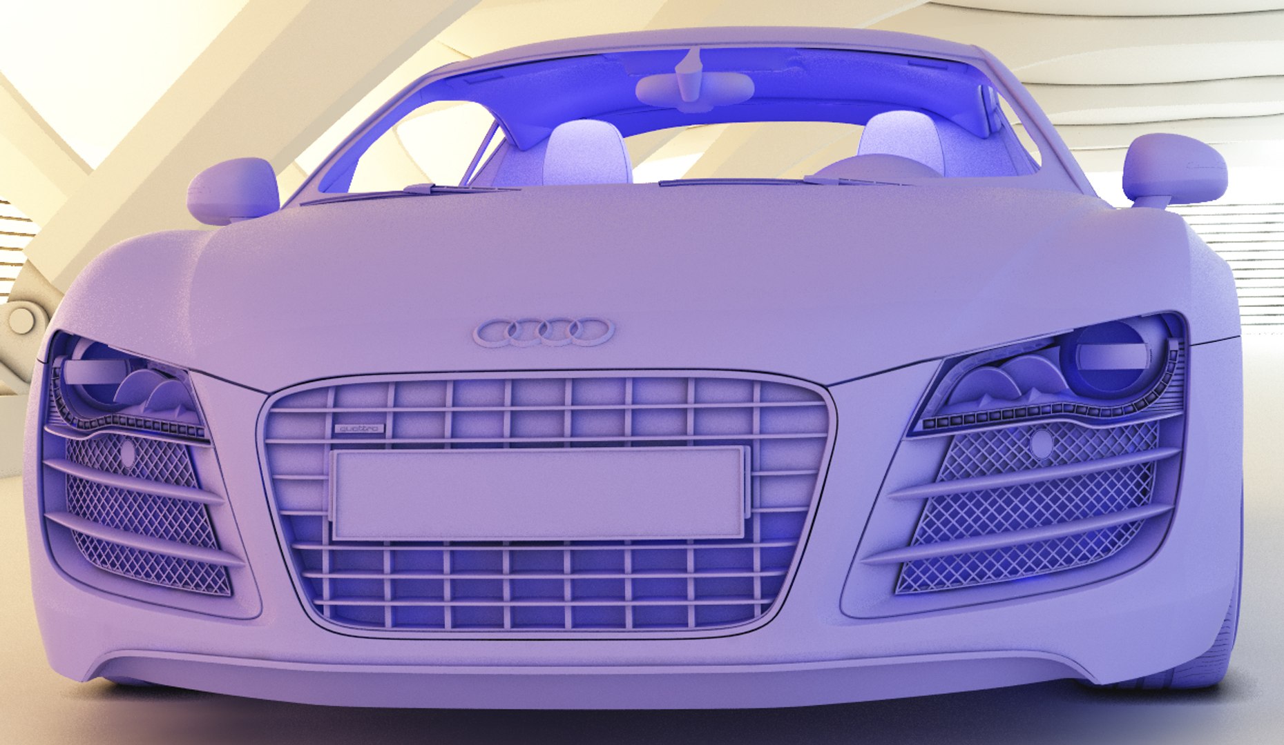 3d audi r8 v10