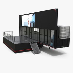 3D Exhibition Semi Trailer with Single Deck