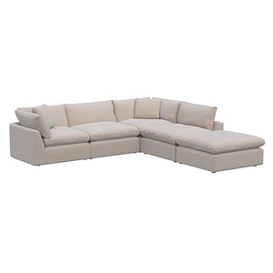Stevie 4-Piece Sectional Sofa w Ottoman 232451-001