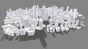 3D model Cityscape New York USA Buildings