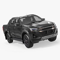 Mid-Size Off-Road Pickup Black Simplified