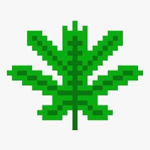 Voxel Leaf 3D model