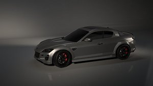 Mazda RX-8 2005-2008 Sports Car 3D Model