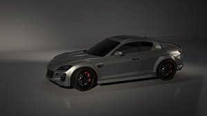 Mazda RX-8 2005-2008 Sports Car 3D Model