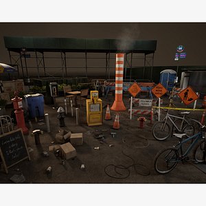 3D model City Core - Street Props - New York