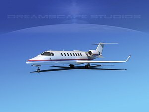 3d model of bombardier lear jet 45