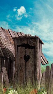 3d model wooden old shag