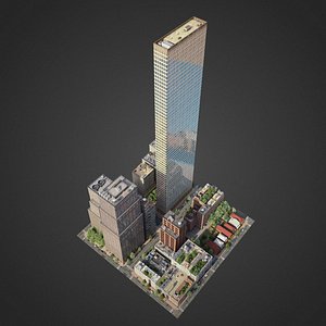 3D model city exterior streets