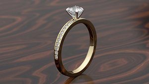 Heart Pave Ring 3D print model