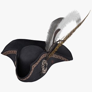 pirate hat 01 worn 3D model