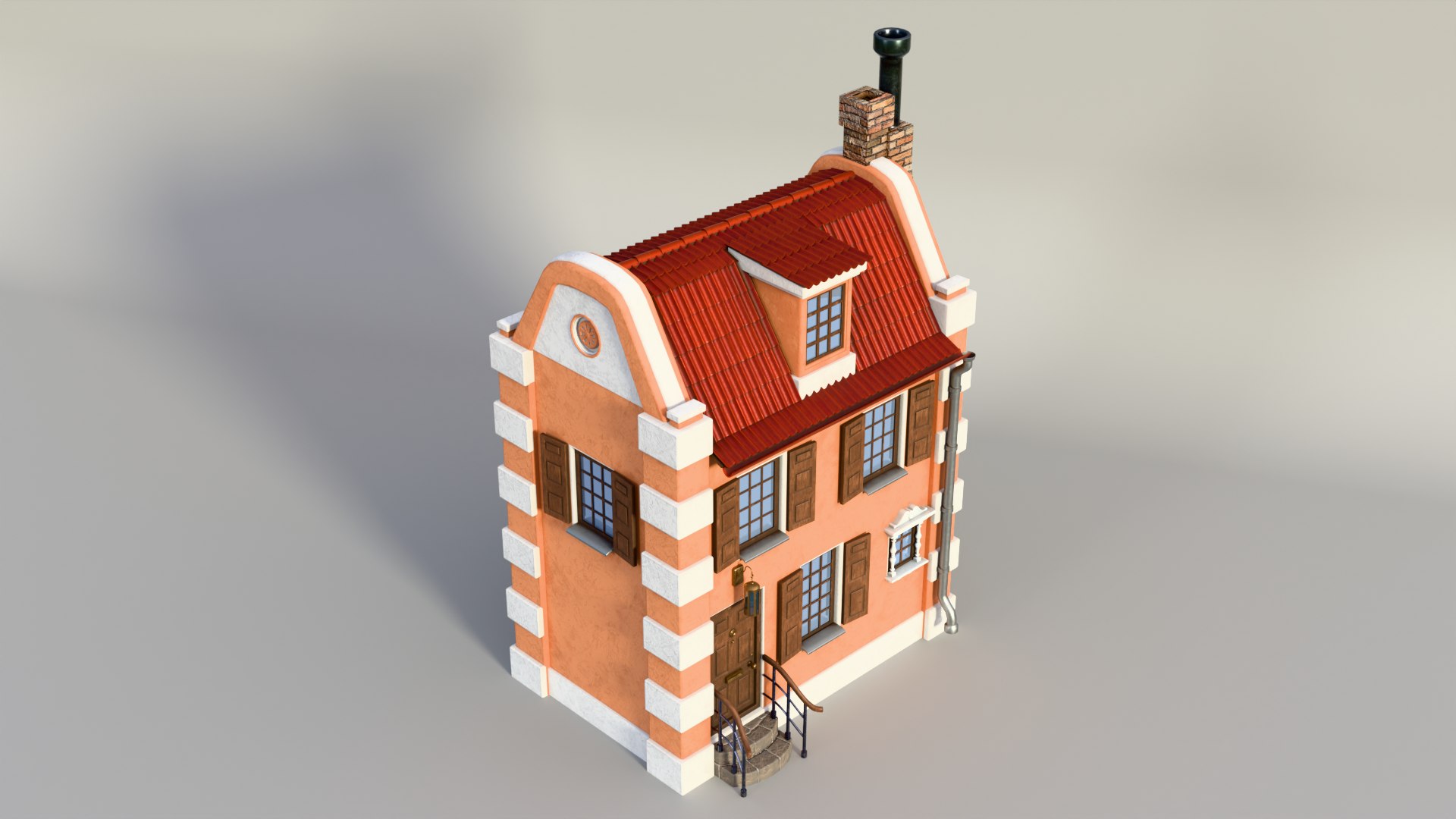 Cozy European House 3D Model - TurboSquid 2411848