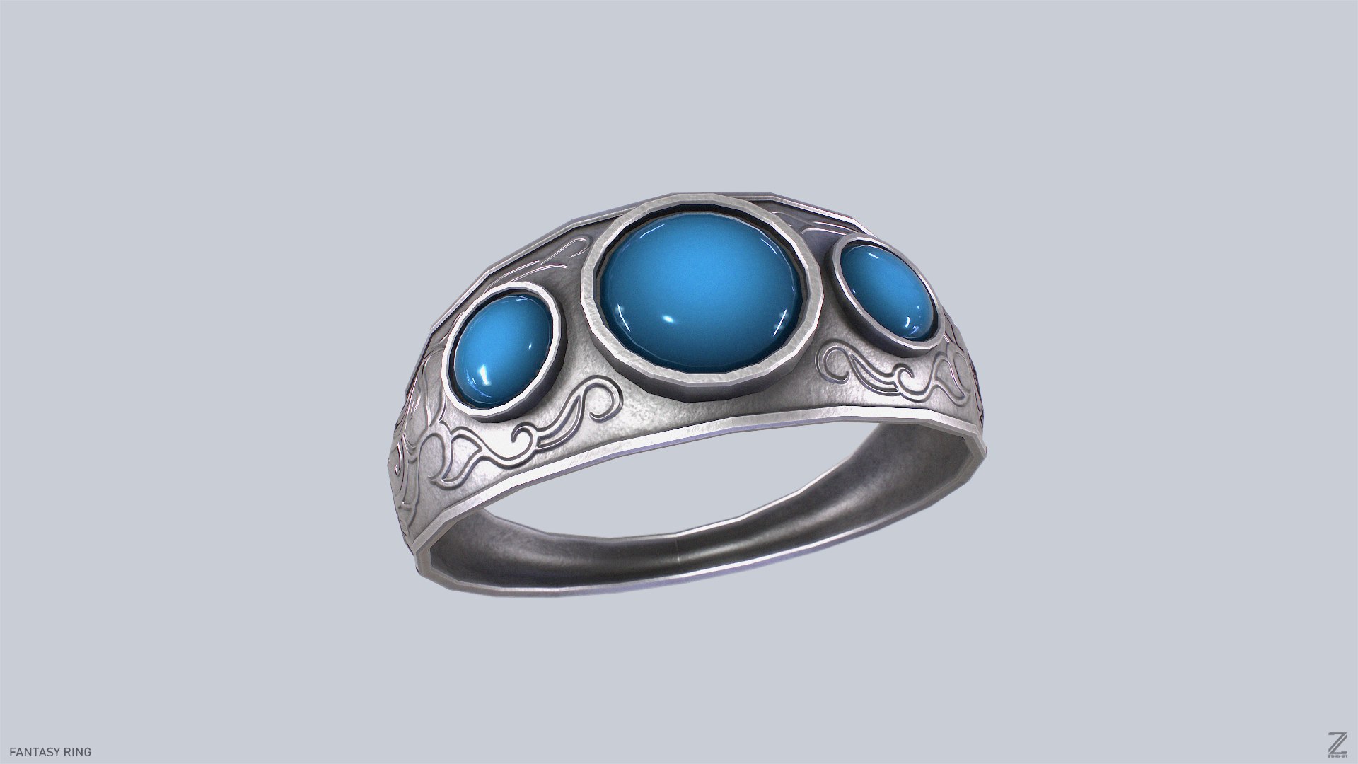 3D Fantasy Ring Model - TurboSquid 2416629