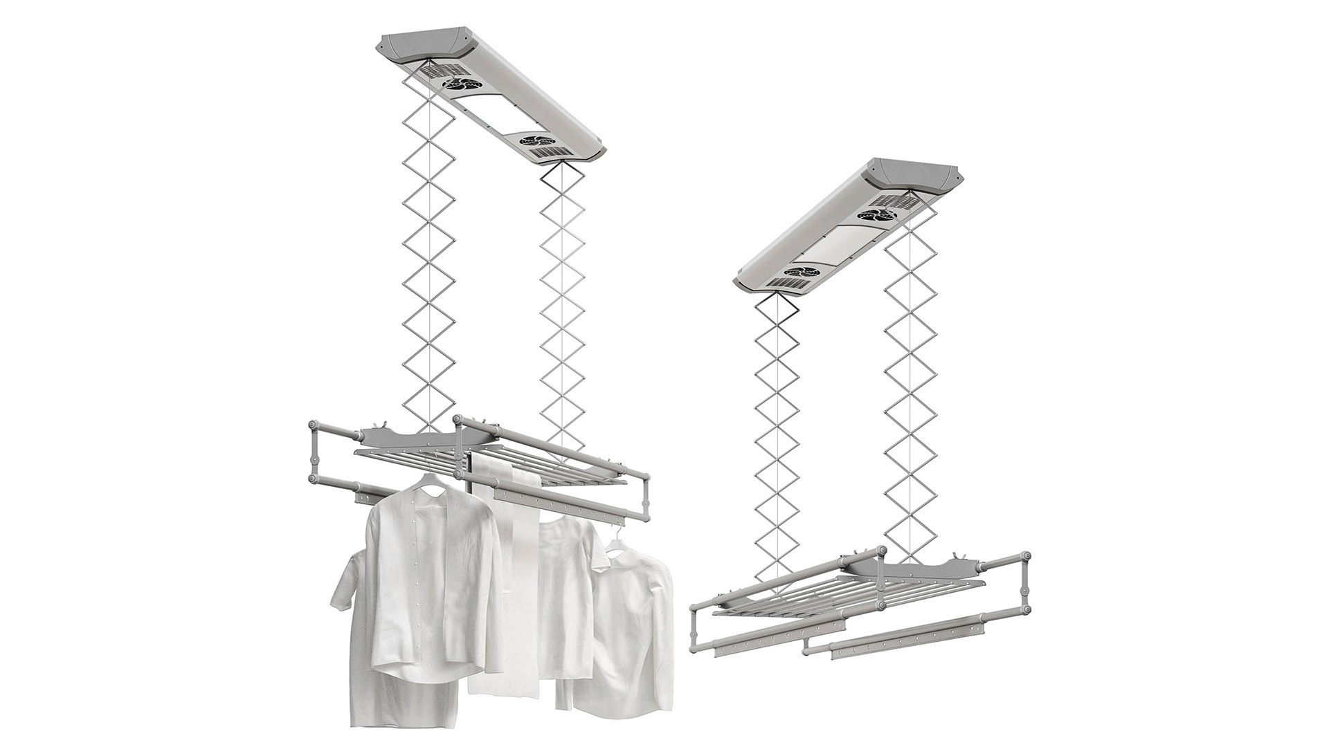 Foxydry Air Ceiling Drying Rack 3D Model - TurboSquid 2243545