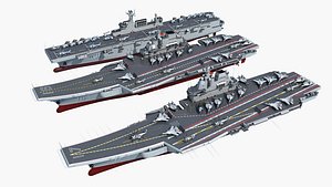China Aircraft Carrier CV17 and CV16 and 075 with shipboard aircraft