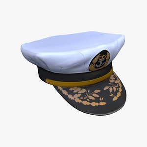 3D Pilot Admiral Marine Army Cap model