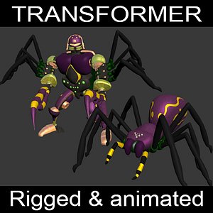tarantulas transformation 3d max