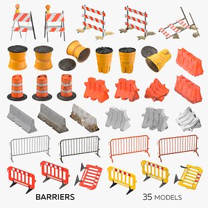 3D Barriers Collection - 35 models