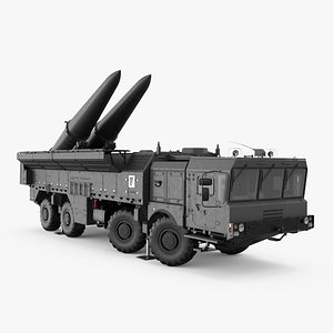 Military Missile Tactical Truck Rigged for Cinema 4D