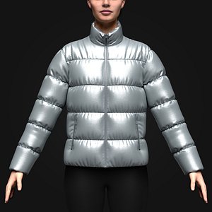 Womens Puffer Jacket 3D model