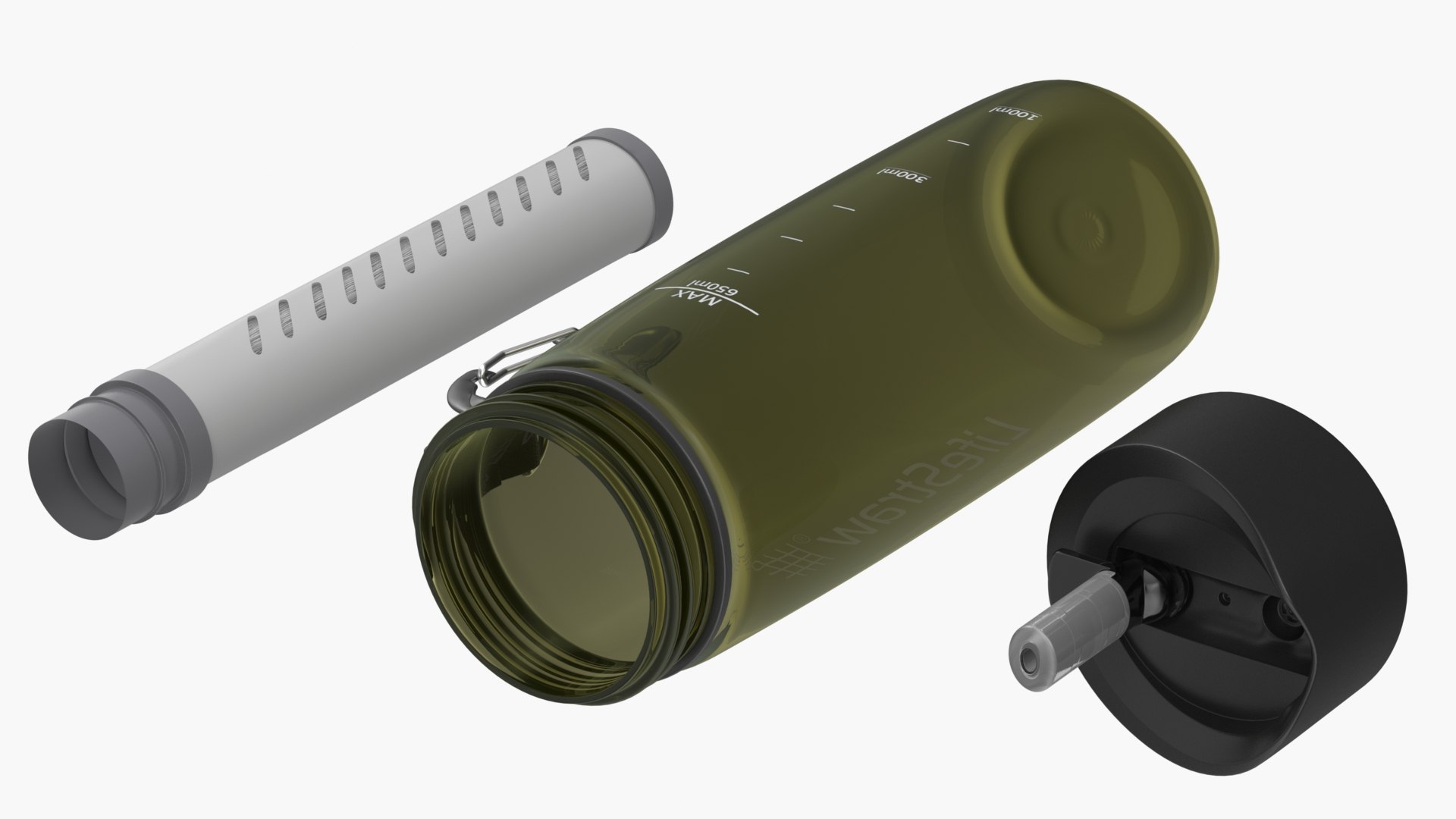 LifeStraw Go Water Filter Bottle With Integrated Filter Straw 3D Model ...