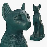 Sacred Bastet Cat Statue Jade