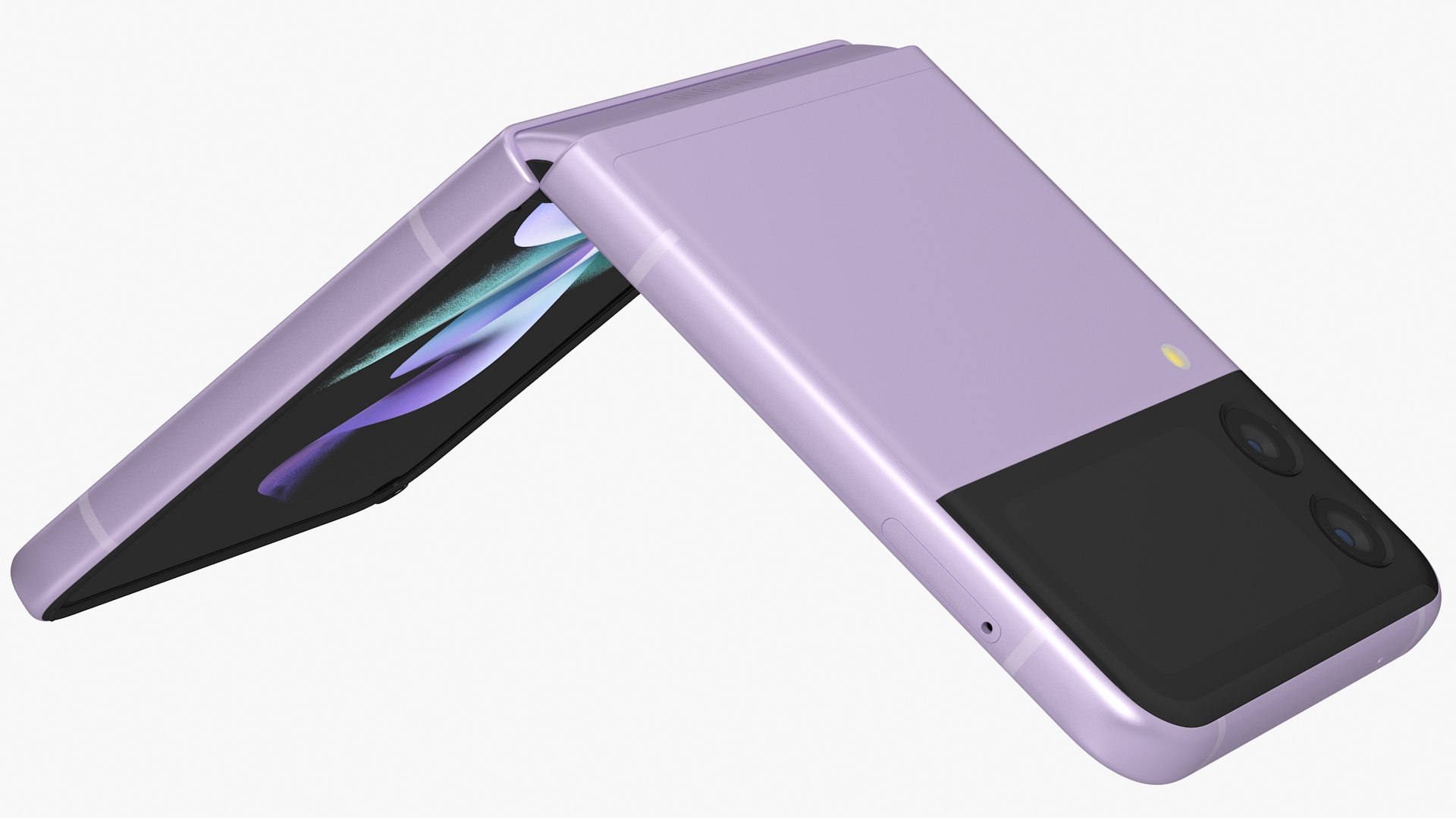 Samsung Galaxy Z Flip 5 Lavender Animated 3D model - TurboSquid 2102565