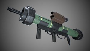 Portable rocket launcher MATADOR RGW-90 Low-poly