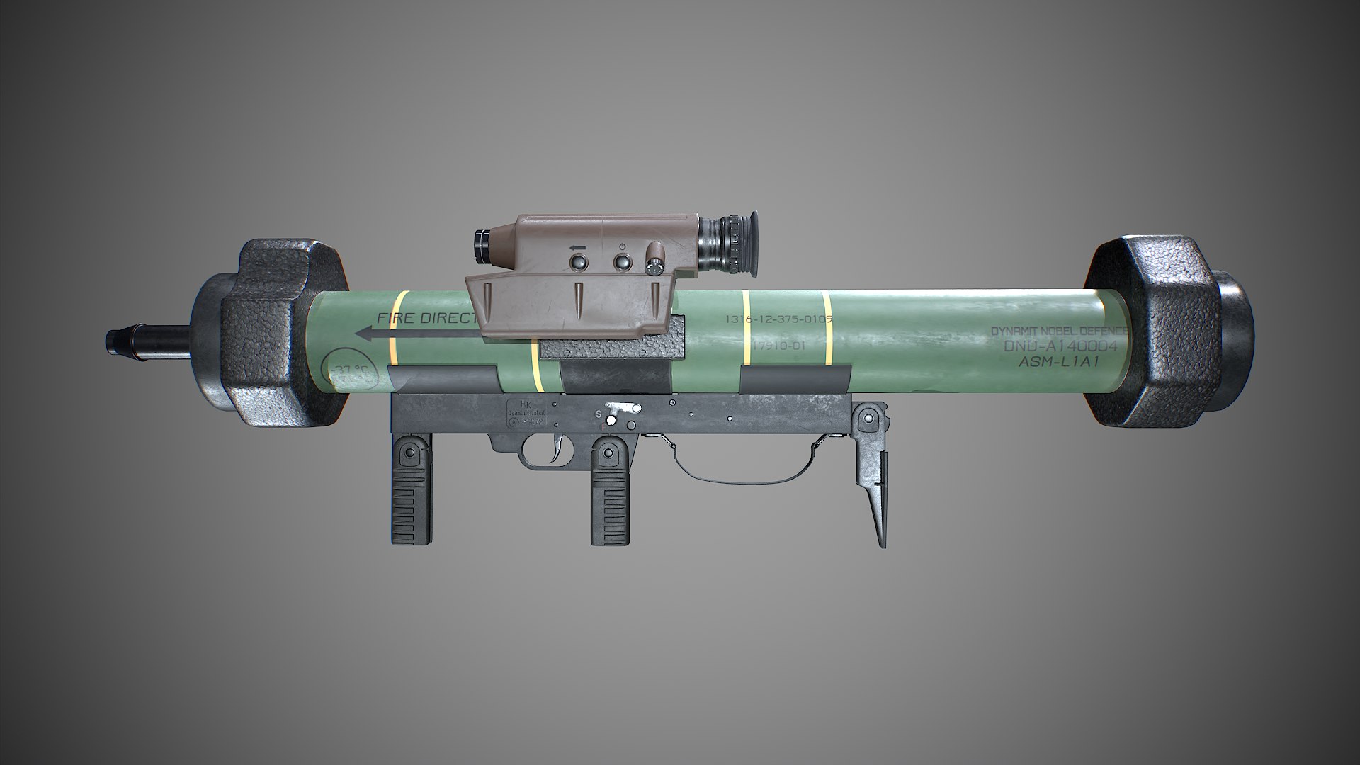 Portable Rocket Launcher MATADOR RGW 90 Low poly 3D Model TurboSquid