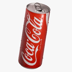 Soda Can 250 ML With Droplets 3D model