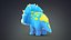 cartoon dinosaur pack 3D