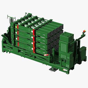 Folded Iron Dome Air Defense Batteries 3D